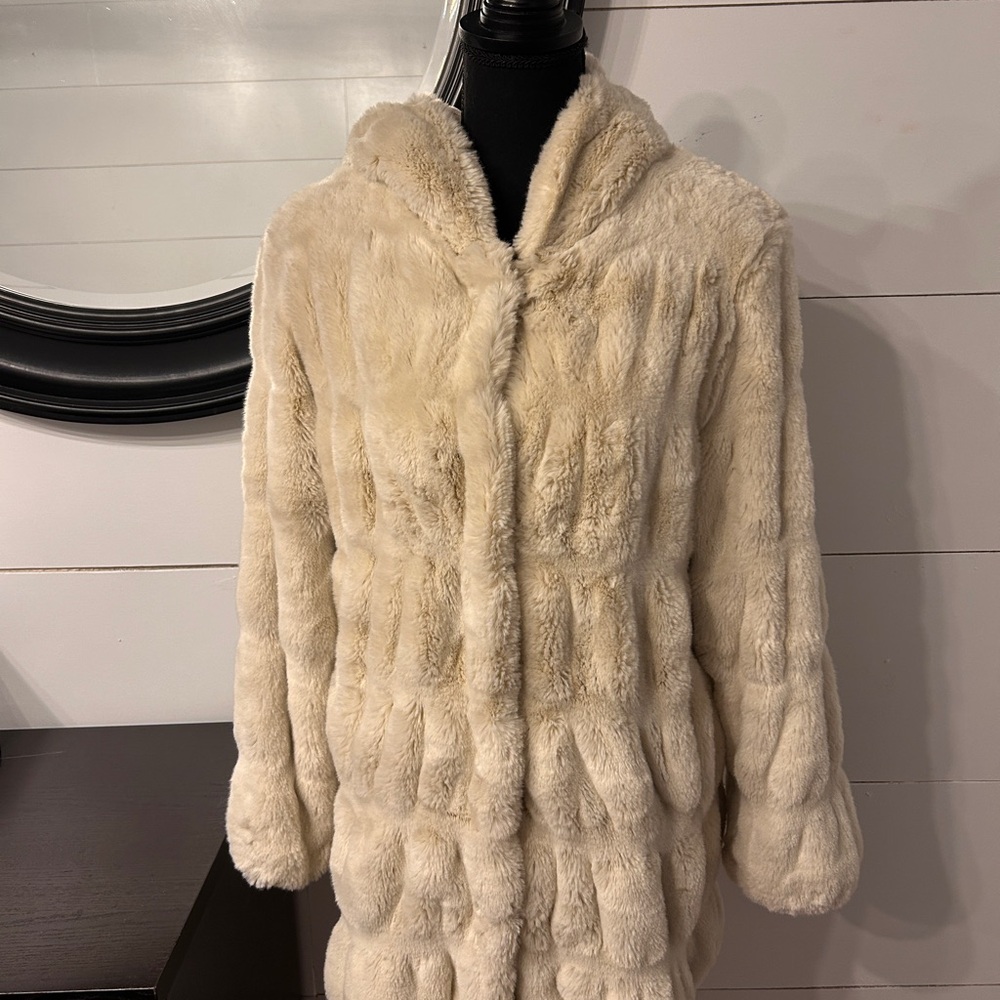 Fabulous Furs Cream Teddy Jacket